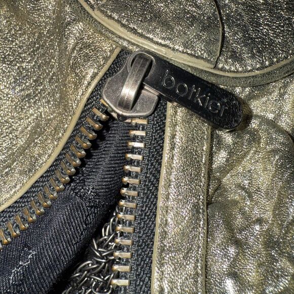 Botkier Braided Handle Metallic Shoulder Bag - Pewter/Brass - Picture 9 of 13